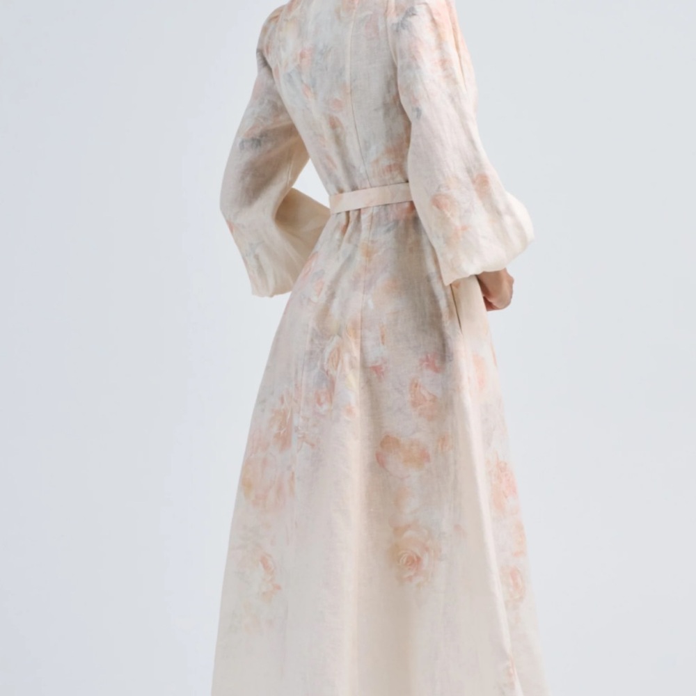 Zimmermann Crush buttoned midi Floral Long Sleeve Dress. Size 1. New with tags - Picture 5 of 13